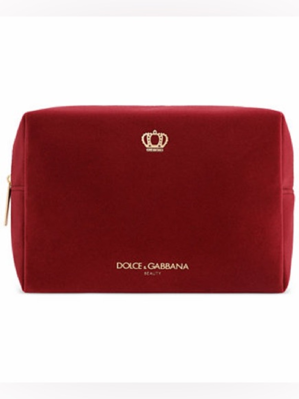 Dolce & Gabbana Beauty Velvet Cosmetic Zipper Pouch Bag